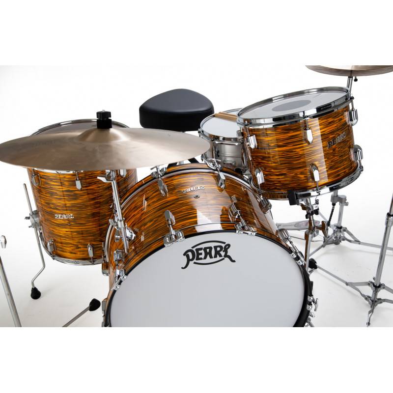 Batteria Pearl President Deluxe con finitura ambrata